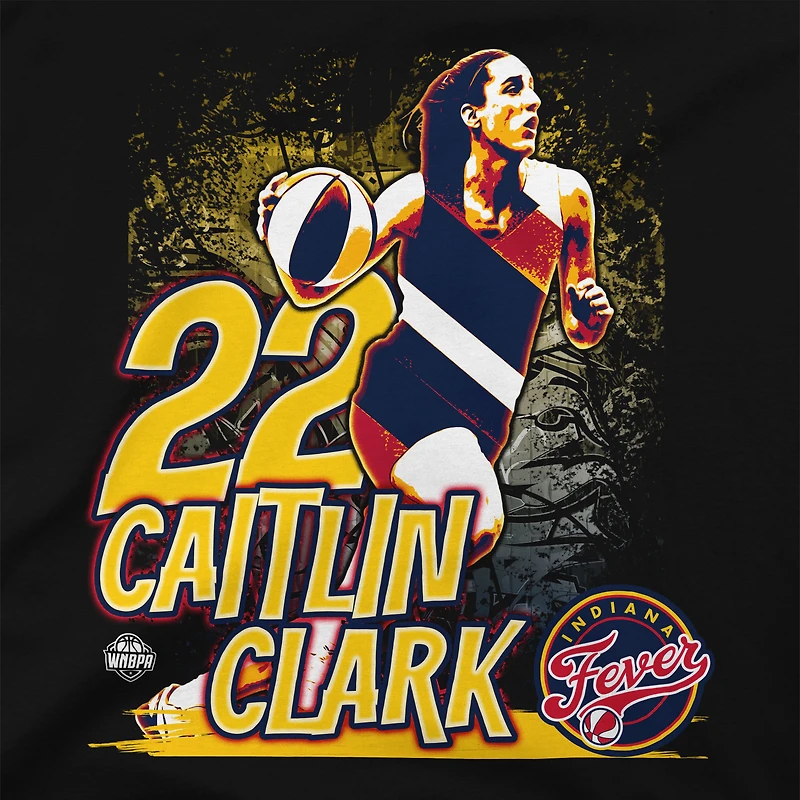 Unisex Stadium Essentials Caitlin Clark Black Indiana Fever Run Through T-Shirt
