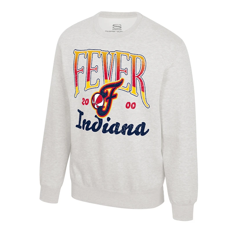 Unisex Stadium Essentials Oatmeal Indiana Fever Sky High Fleece Crew Neck Sweatshirt