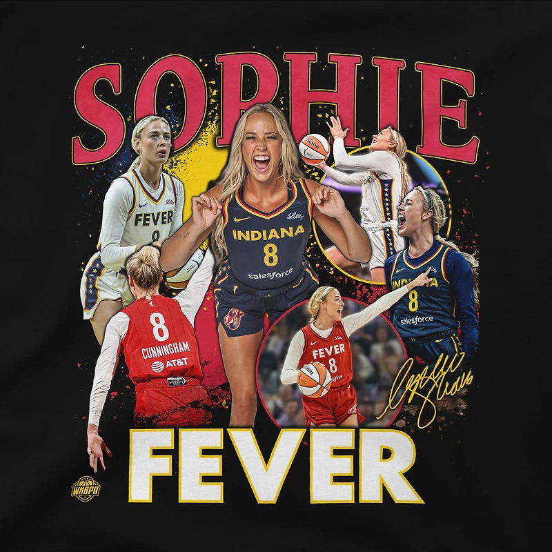 T-shirt unisexe Stadium Essentials Sophie Cunningham noir Indiana Fever Player Crossroads