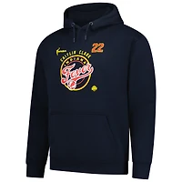 Sweat à capuche unisexe Stitches Caitlin Clark bleu marine Indiana Fever Dynasty Apparel avec logo joueur et équipe