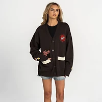 Cardigan unisexe The Wild Collective Anthracite Indiana Fever en jacquard oversize à boutons