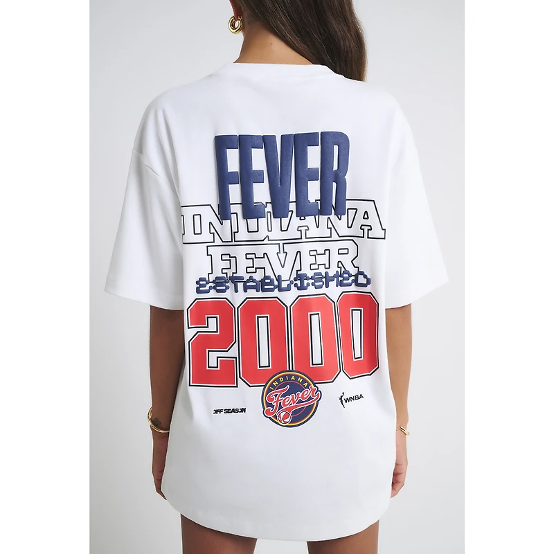 Unisex  White Indiana Fever Graphic T-Shirt
