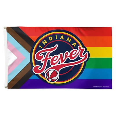 Drapeau unilatéral WinCraft Indiana Fever 3 pi x 5 pi Pride