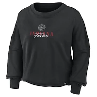 Haut oversize à manches longues Fanatics noir Indiana Fever pour femme