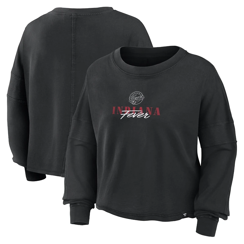 Haut oversize à manches longues Fanatics noir Indiana Fever pour femme