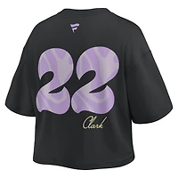 Women's Fanatics Caitlin Clark Black Indiana Fever Name & Number Cropped Top