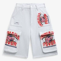 Short cargo en polaire gris chiné Indiana Fever pour femme