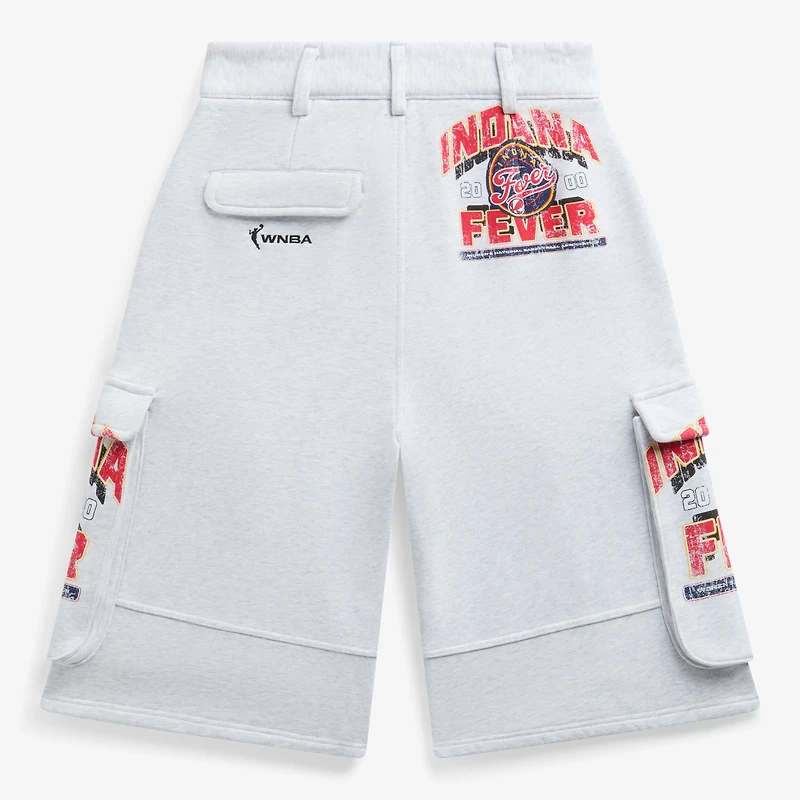 Short cargo en polaire gris chiné Indiana Fever pour femme