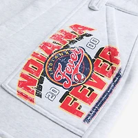 Short cargo en polaire gris chiné Indiana Fever pour femme