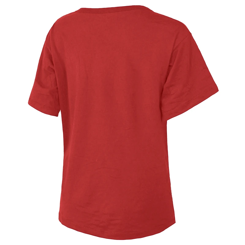 T-shirt boxy premium pour femme Majestic Threads Red Indiana Fever The Edge