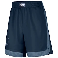 Women's Nike  Navy Indiana Fever Fly Basketball Tri-Blend Fleece Shorts