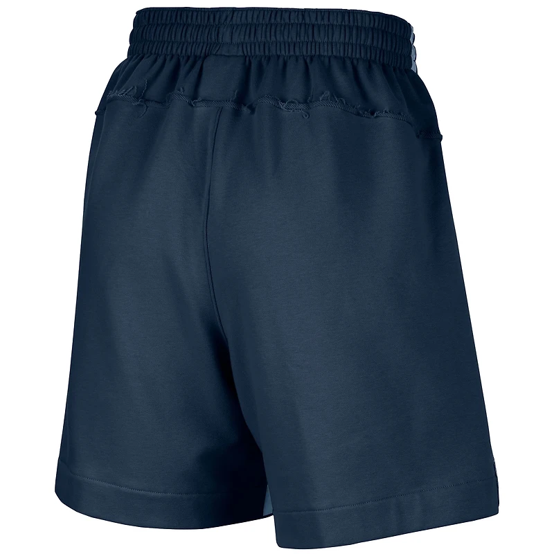 Women's Nike  Navy Indiana Fever Fly Basketball Tri-Blend Fleece Shorts