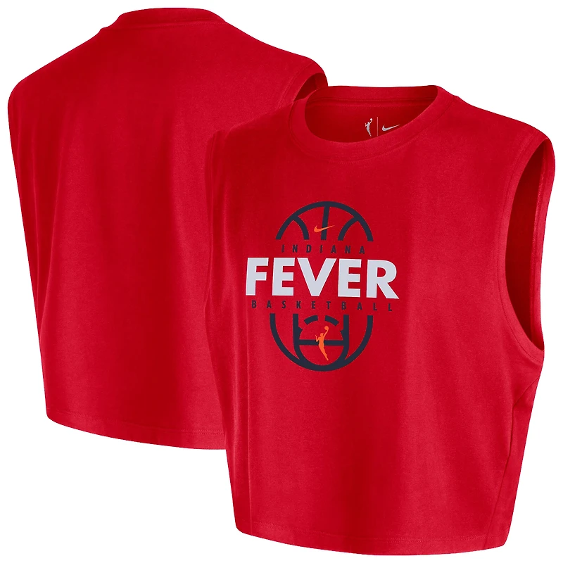 T-shirt court sans manches Nike rouge Indiana Fever 2026 authentique pour femme