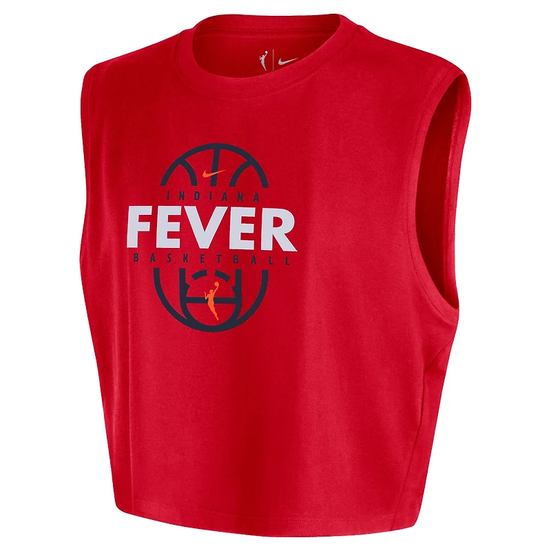 T-shirt court sans manches Nike rouge Indiana Fever 2026 authentique pour femme