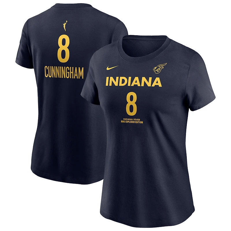 T-shirt Nike Sophie Cunningham bleu marine Indiana Fever Explorer Edition pour femme