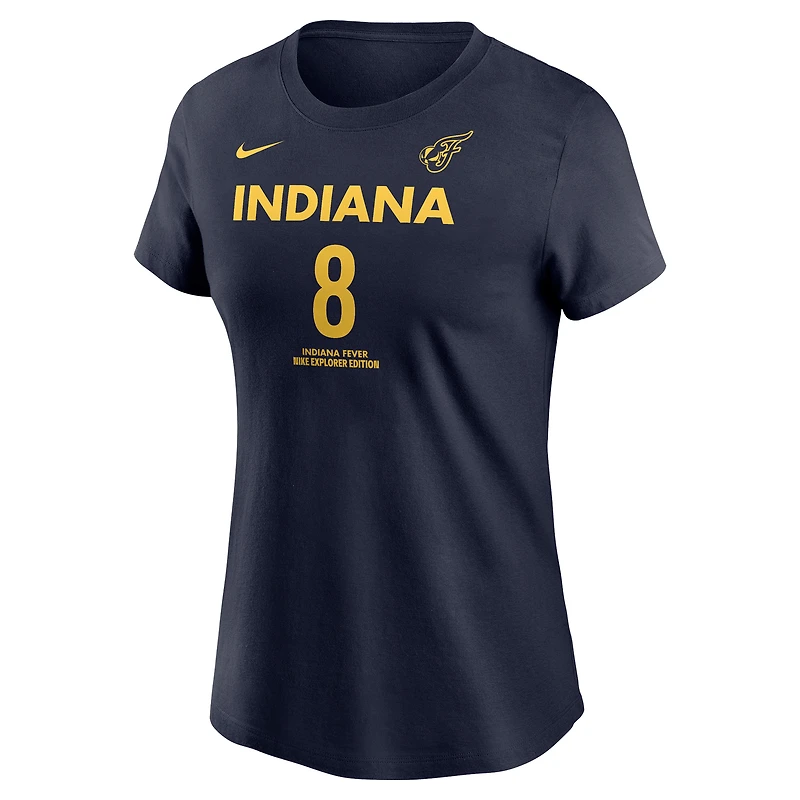 T-shirt Nike Sophie Cunningham bleu marine Indiana Fever Explorer Edition pour femme
