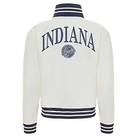 Veste zippée intégrale en tissu éponge français Sutton crème de la collection Sportiqe Indiana Fever Athletic Club pour femme