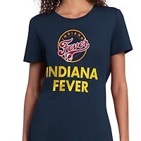 T-shirt à col rond Starter Navy pour femmes, Indiana Fever WNBA, 30e anniversaire