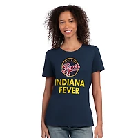 T-shirt à col rond Starter Navy pour femmes, Indiana Fever WNBA, 30e anniversaire