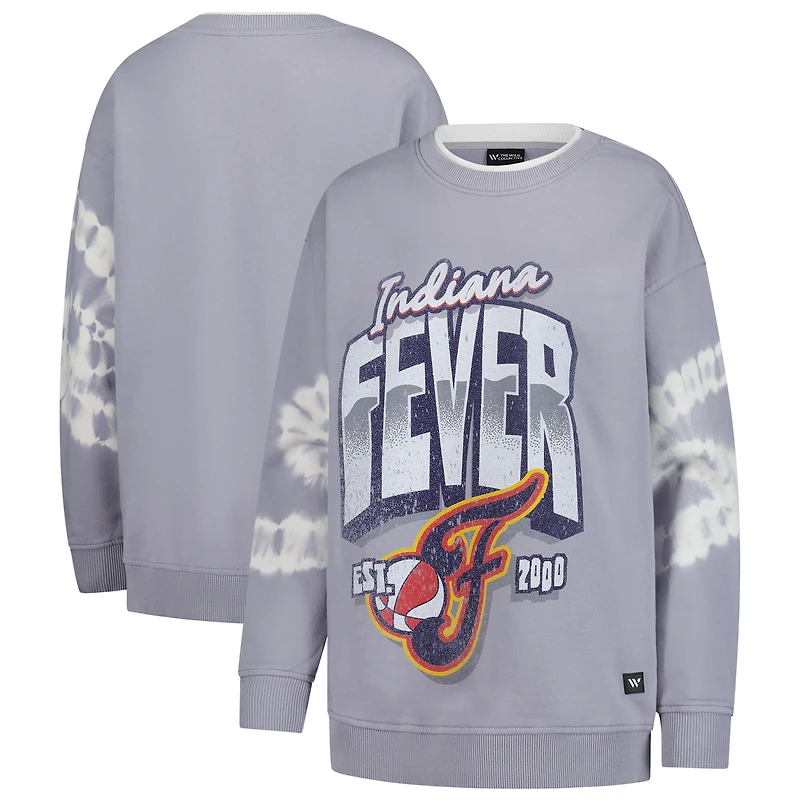 Sweat-shirt en polaire à double col gris Indiana Fever pour femme The Wild Collective