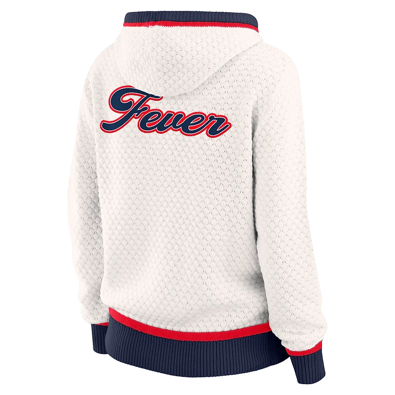 Women's WEAR by Erin Andrews  Cream Indiana Fever Hooded Sweater