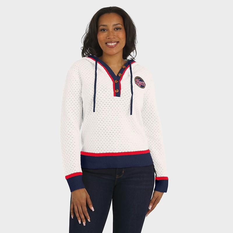 Women's WEAR by Erin Andrews  Cream Indiana Fever Hooded Sweater