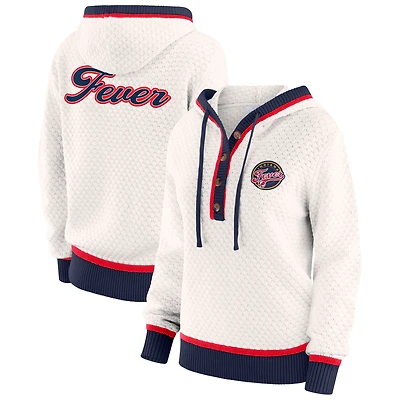 Women's WEAR by Erin Andrews  Cream Indiana Fever Hooded Sweater
