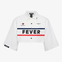Chemise courte boutonnée en toile blanche Indiana Fever pour femme