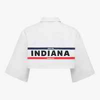 Chemise courte boutonnée en toile blanche Indiana Fever pour femme