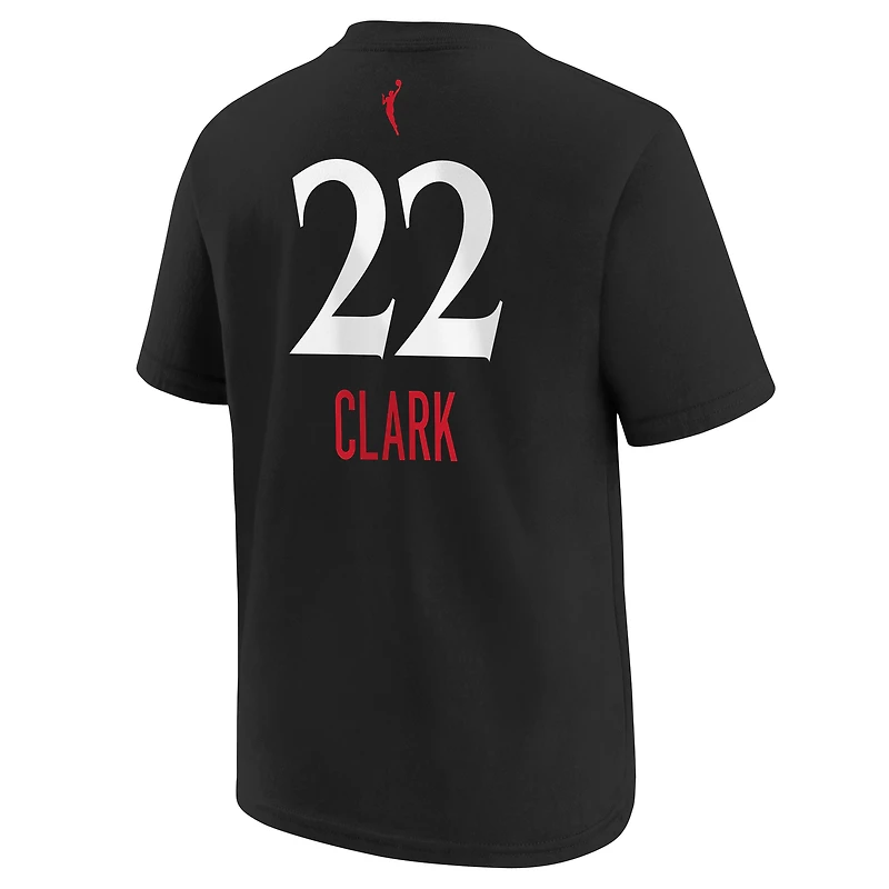 Youth Nike Caitlin Clark Black Indiana Fever Rebel Edition Name & Number T-Shirt
