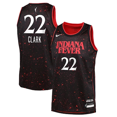 Maillot Nike Caitlin Clark noir pour jeune Indiana Fever Stranger Things Victory - Édition Rebel