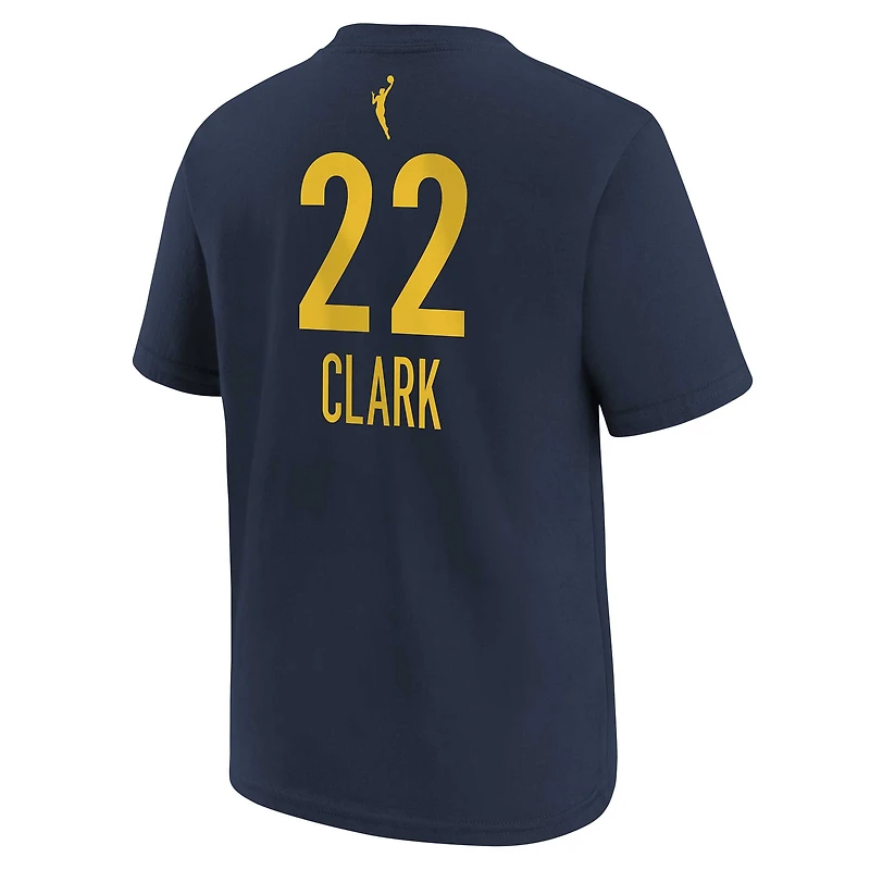 T-shirt avec nom et numéro de joueur Nike Caitlin Clark pour jeune Indiana Fever 2024 WNBA Draft Explorer Edition