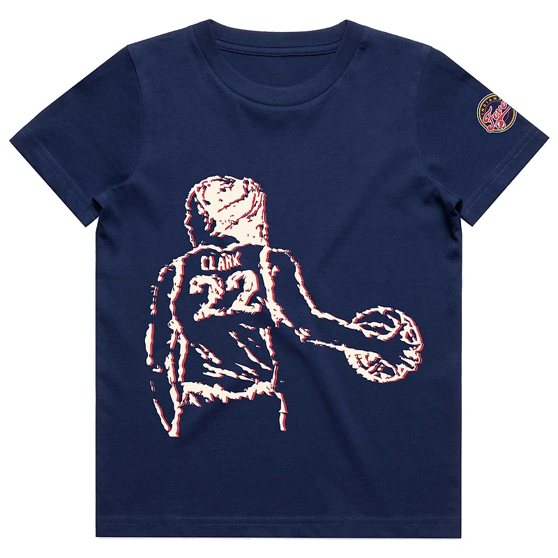Youth round21 Caitlin Clark Navy Indiana Fever Draft Night T-Shirt