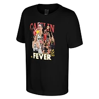 T-shirt noir Caitlin Clark, essentiel du stade pour les jeunes, Indiana Fever Crossroads