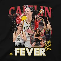 T-shirt noir Caitlin Clark, essentiel du stade pour les jeunes, Indiana Fever Crossroads