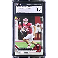 Fernando Mendoza Indiana Hoosiers 2025-26 Bowman U Now Takes Hoosiers to Promised Land for 1st Time Ever #67 CGC Authenticated 10 Card