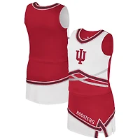 Ensemble deux pièces pour jeunes filles du Colosseum Crimson Indiana Hoosiers Lollipop Park Cheer