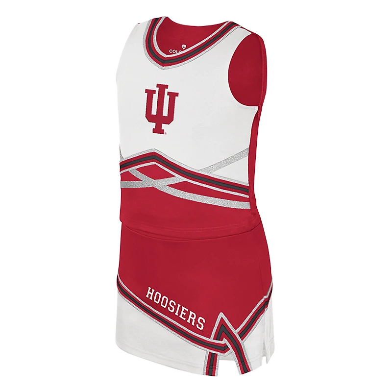 Ensemble deux pièces pour jeunes filles du Colosseum Crimson Indiana Hoosiers Lollipop Park Cheer