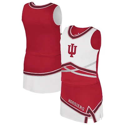Ensemble deux pièces pour jeunes filles du Colosseum Crimson Indiana Hoosiers Lollipop Park Cheer