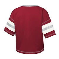 T-shirt col V Crimson Indiana Hoosiers Grid Iron pour jeunes filles