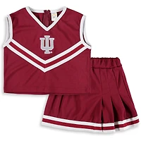 Ensemble de cheerleading deux pièces pour jeunes filles, Indiana Hoosiers, couleur rouge cramoisi