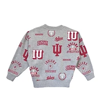 Sweat-shirt à capuche gris pour jeunes filles, motif Gameday Couture, Indiana Hoosiers Always On Repeat