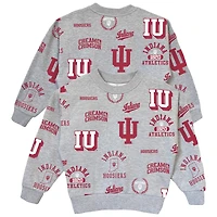 Sweat-shirt à capuche gris pour jeunes filles, motif Gameday Couture, Indiana Hoosiers Always On Repeat