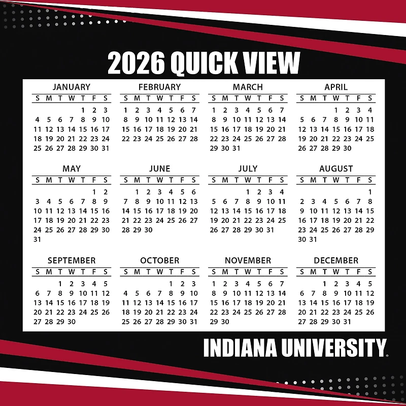 Calendrier 2026 des Indiana Hoosiers