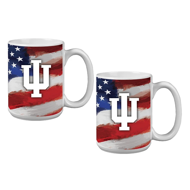Indiana Hoosiers Two-Pack 15oz. Americana Mug Set