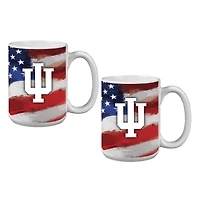 Indiana Hoosiers  Two-Pack 15oz. Americana Mug Set