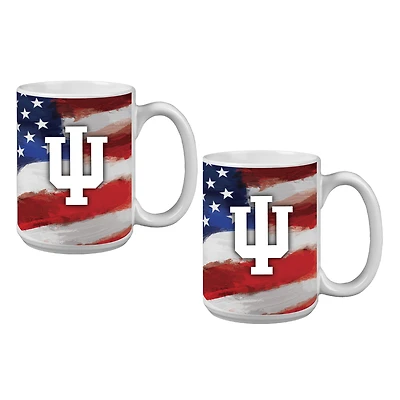 Indiana Hoosiers  Two-Pack 15oz. Americana Mug Set