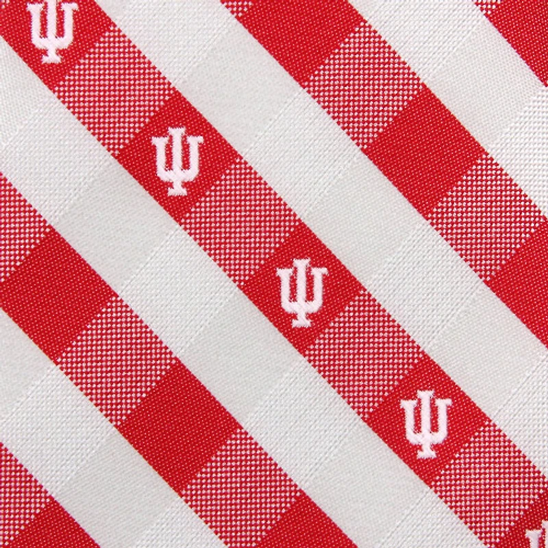 Cravate tissée à carreaux Indiana Hoosiers - Rouge cramoisi/crème