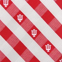 Cravate tissée à carreaux Indiana Hoosiers - Rouge cramoisi/crème