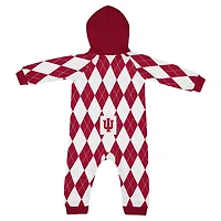 Barboteuse à capuche pour bébé Colosseum Crimson Indiana Hoosiers The Dealio